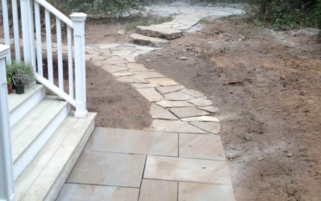 Residential Landscape Cleanup and New Stone Walks